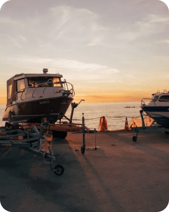 Boat with Sunset View